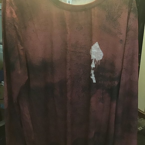 MENS LONG SLEEVE SEXY SHIRT DARK RED NEW WITH TAGS - Picture 1 of 5